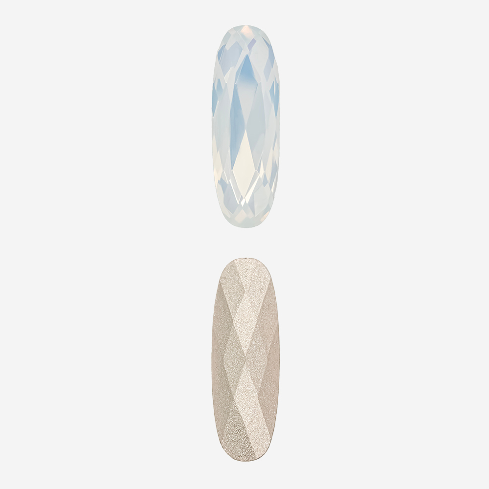Кристалл Длинный Овал (Long Classical Oval), оттенок "Белый Опал"/"White Opal", 21*7мм