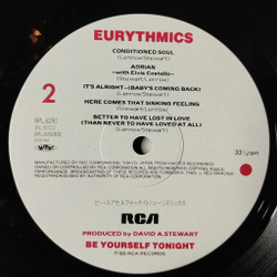 Винтажная виниловая пластинка LP Eurythmics Be Yourself Tonight (Japan 1985) (Obi) Adrian