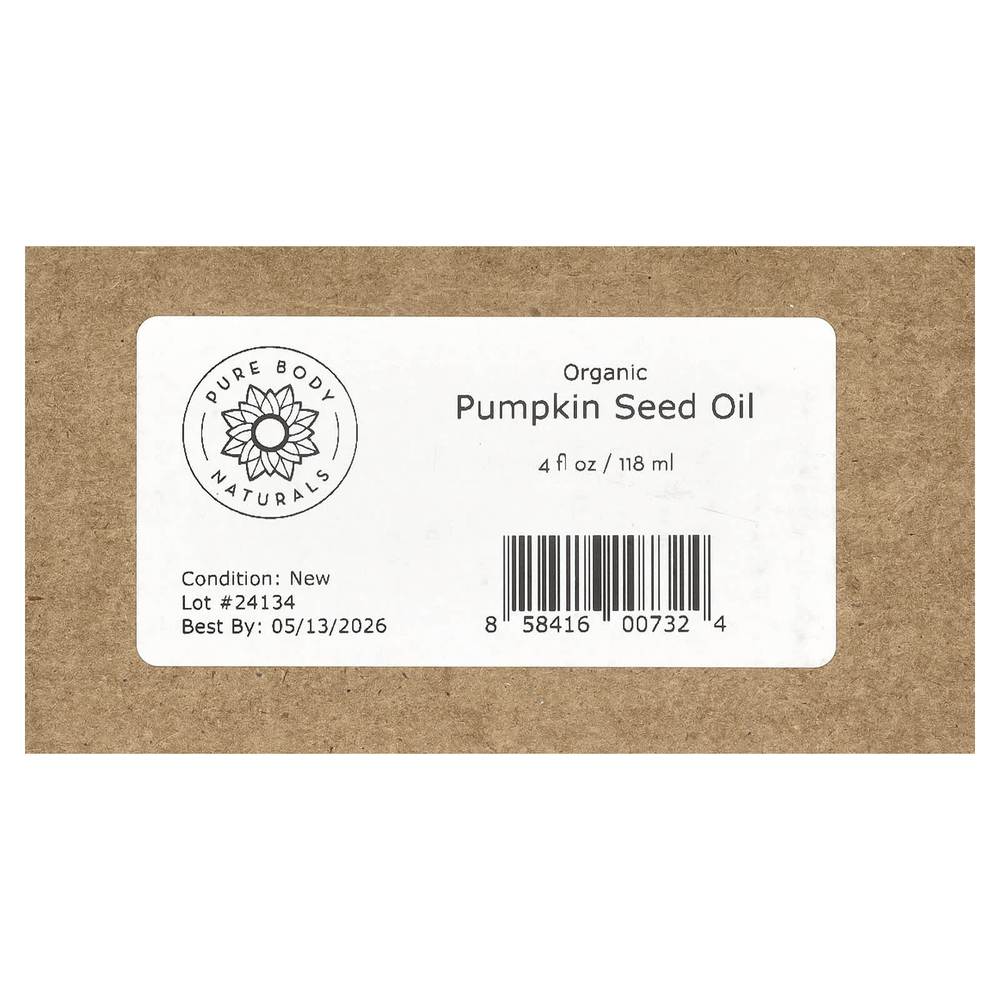 Pure Body Naturals, органическое масло семян тыквы, 118 мл (4 жидк. унции)