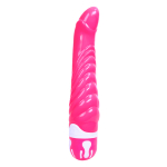 Розовый ребристый вибратор 21,8см Baile The Realistic Cock BW-047002