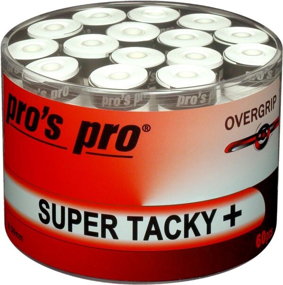 Теннисные намотки Pro's Pro Super Tacky Plus 60P - белый