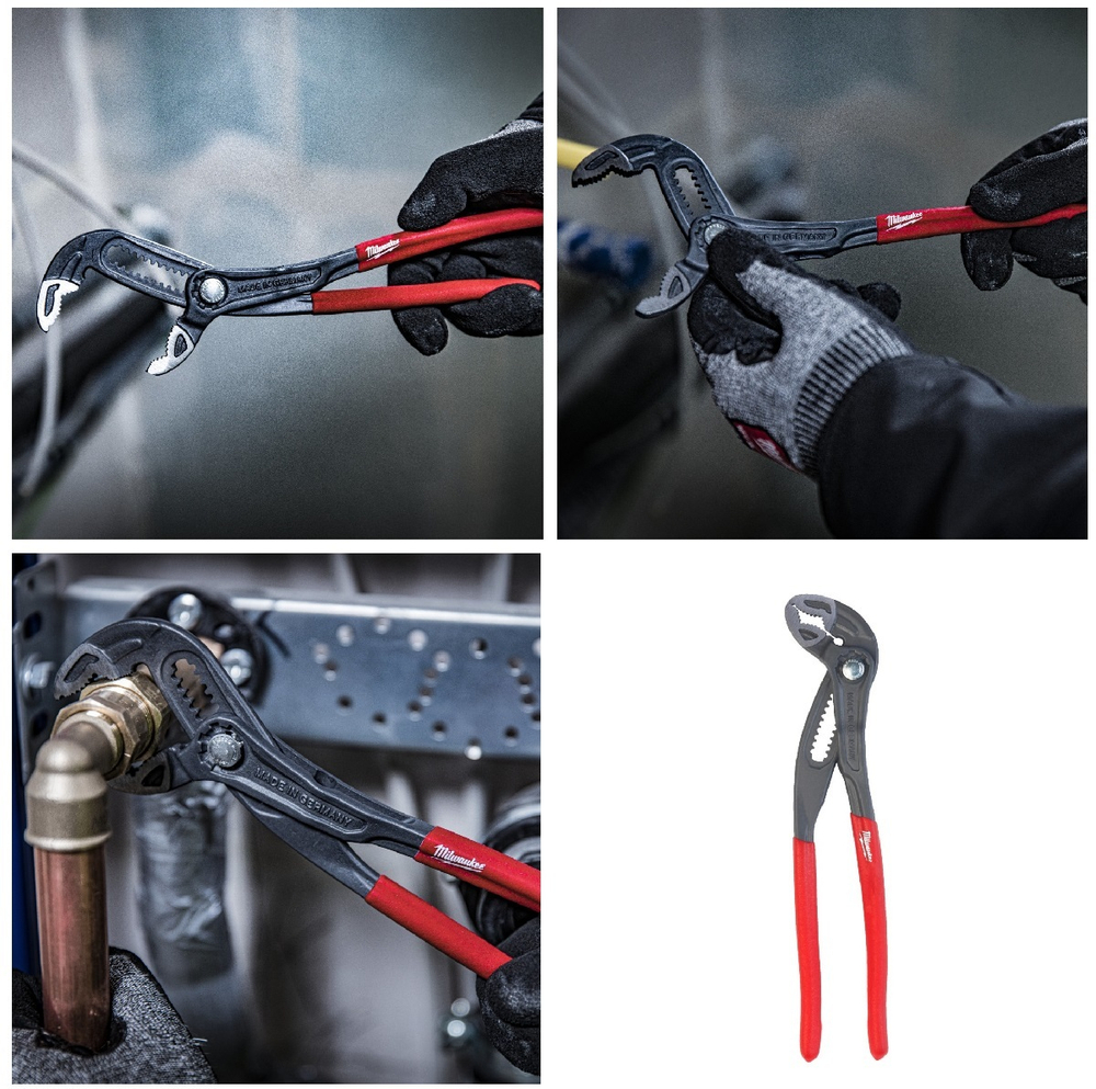 Клещи сантехнические 250 мм, 12 позиций установки ADJUSTABLE WATER PUMP PLIER MILWAUKEE 4932492459