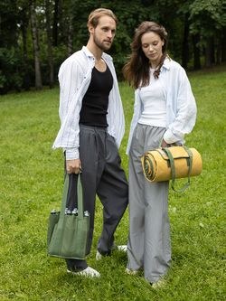 Плед для пикника и отдыха на пляже Smart Picnic, горчичный