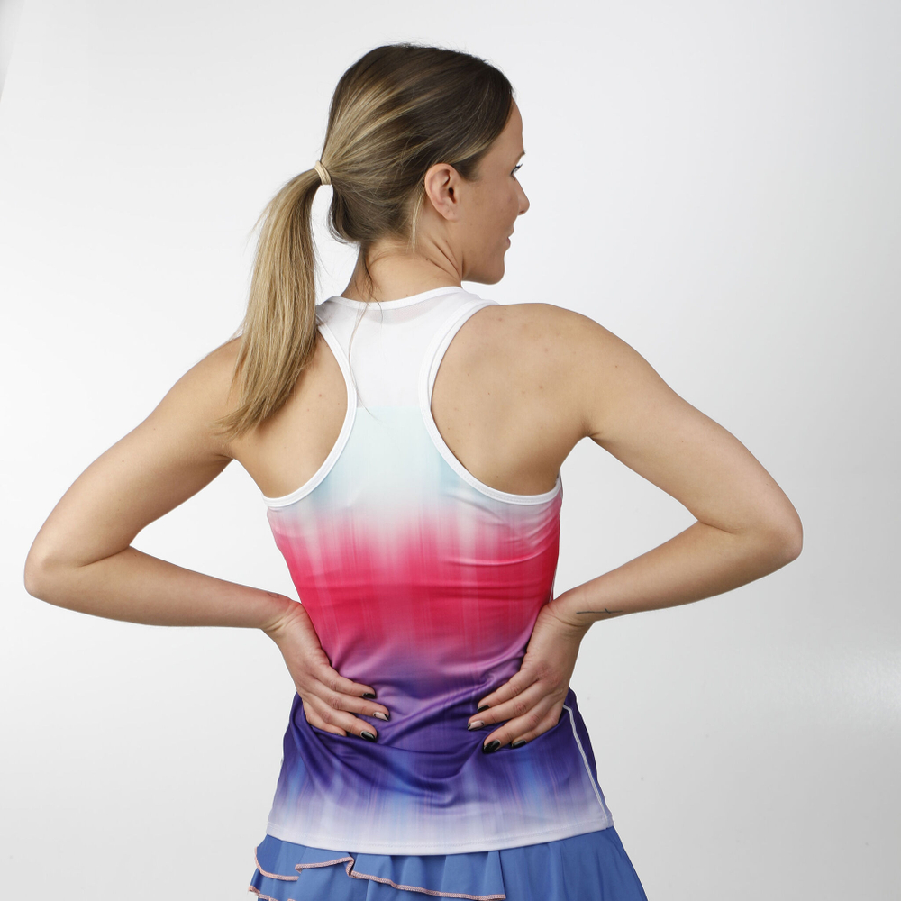 Женская теннисная майка Lucky in Love Illusion Ombre Tank Top Special Edition Women - Violet, Multicoloured