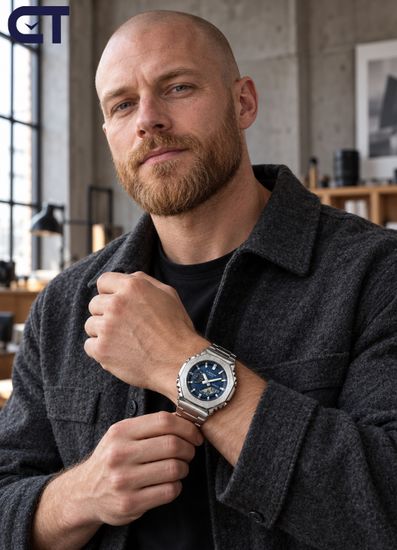 CASIO GM-2110D-2B G-SHOCK мужские наручные часы — металлический G-SHOCK, тёмно-синий циферблат и водостойкость 200 м