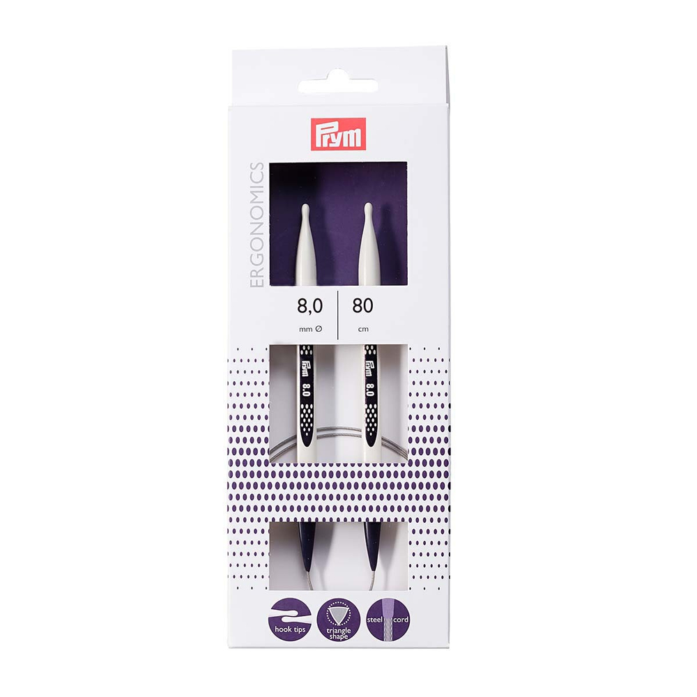 Спицы круговые Ergonomics, 8мм/80см Prym 215811