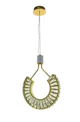 Светильник подвесной светодиодный NewRgy 6019E/20W GOLD+CLEAR, 20 Вт, золотой и прозрачный