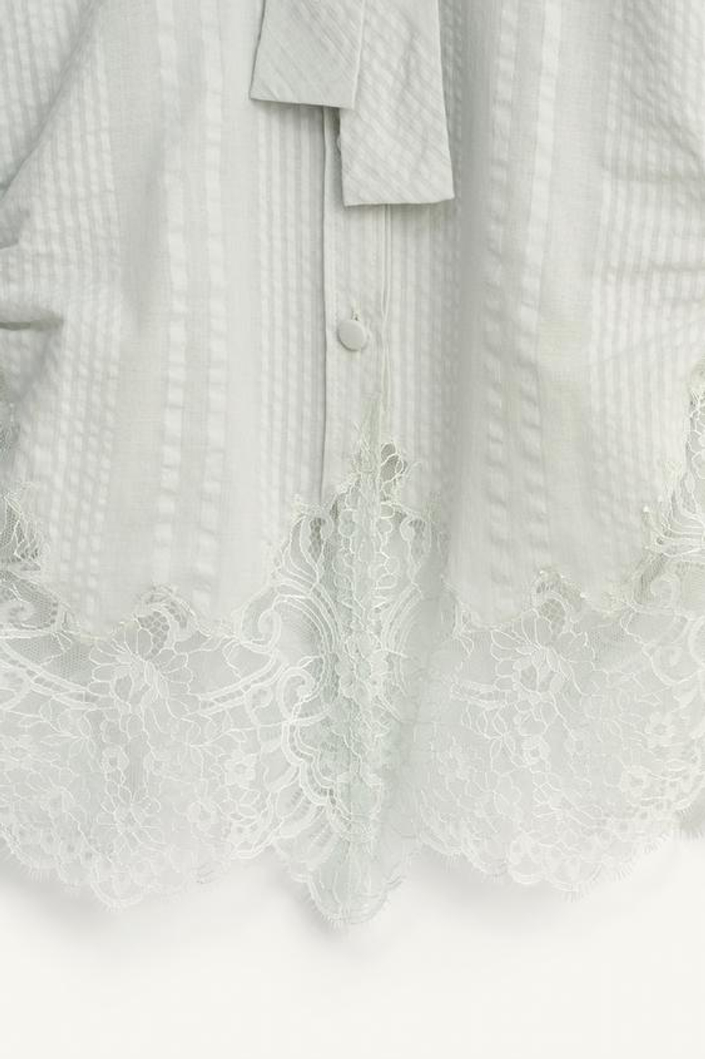 РУБАШКА С ШНУРКАМИ И КРУЖЕВОМ, ОГРАНИЧЕННАЯ СЕРИЯ - ZARA