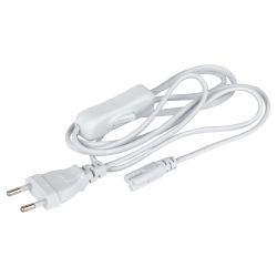 Кабель питания для линейного светильника ЭРА FTS-C5-plug-1,5 1,5 м с выключателем коннектор IEC C5 | Аксессуары для фито светильников