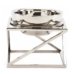 Подставка фуршетная стойка 23*23*15,5 см нерж. + салатник нерж. P.L.--Hotelware