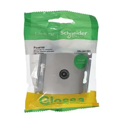 Розетка телевизионная оконечная 1 дБ Systeme Electric Glossa Платина GSL001291