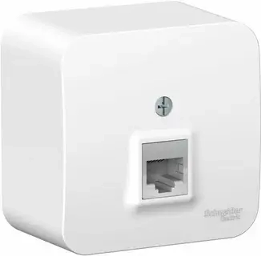 Розетка RJ45 компьютерная, кат.5E, изолир. пластина Blanca наруж Бел SE BLNIA045001