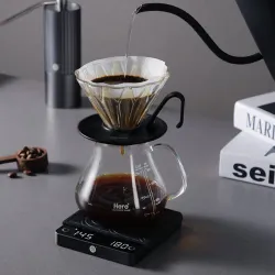 Весы кофейные портативные E-SMART SCALE (ESPRESSO) черные 0,3-2000гр батарея 1200 mAH ZeroHero