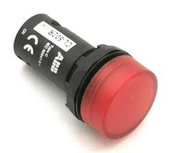 2шт Лампа со встроенным светодиодом, красная ABB CL-502R, 24В AC/DC 1SFA619402R5021