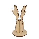 Подставка под яйцо фанера 6х6х12 см, зайчик, Mr.Carving КЛ-03