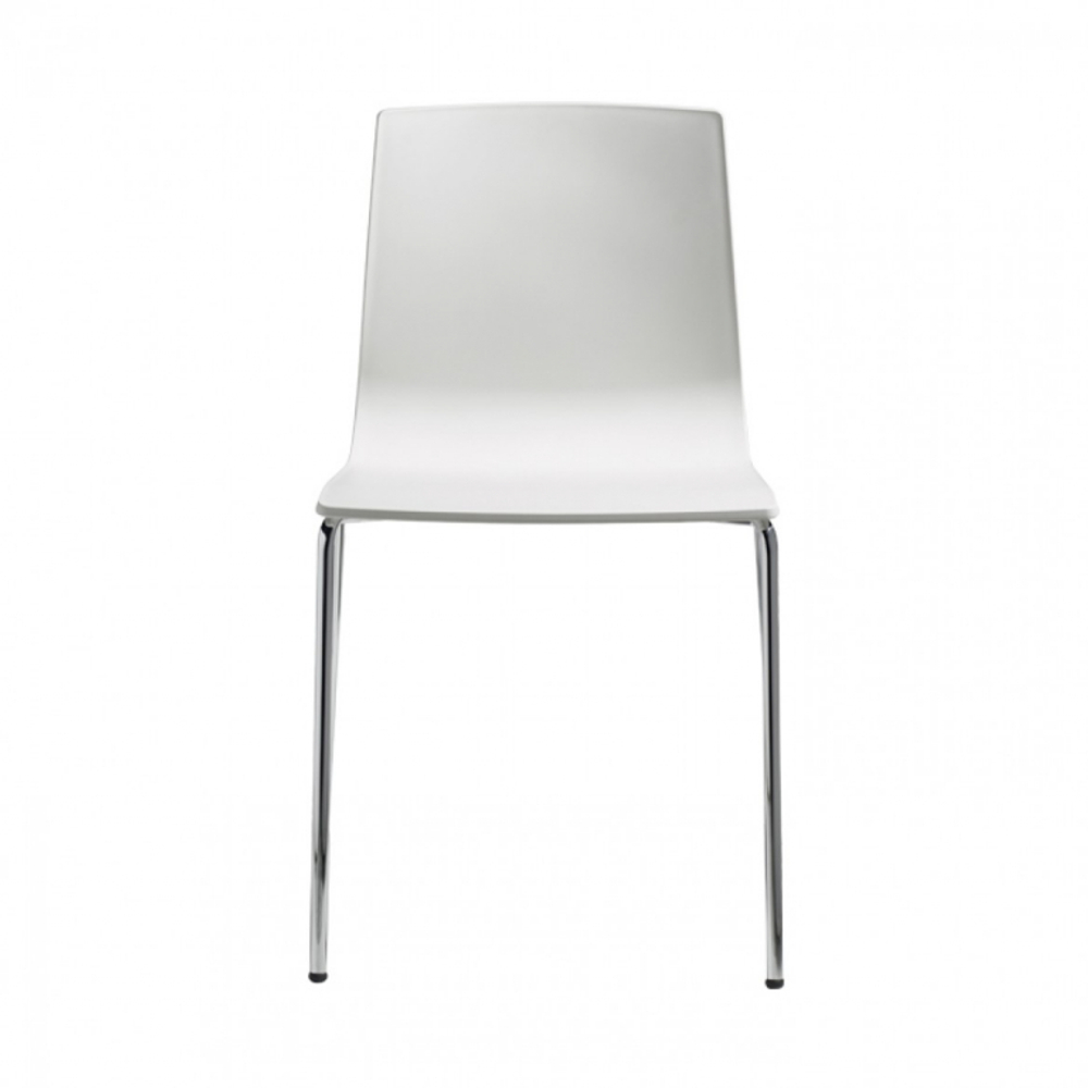 Стул пластиковый Scab Design Alice, хром, лен