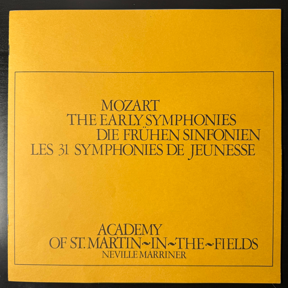 Моцарт - Ранние симфонии 8LP (Голландия 1974г.)