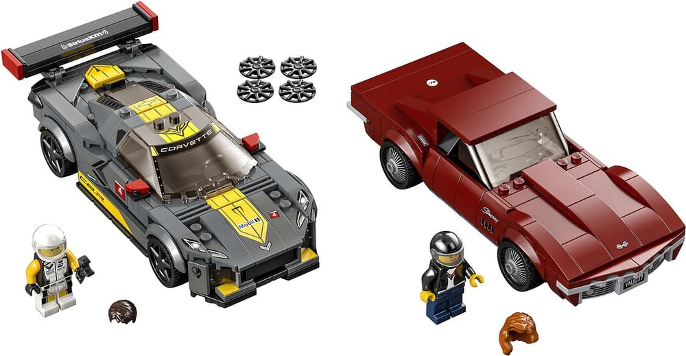 LEGO Чемпионы скорости 76903 - Chevrolet Corvette C8.R -гоночный автомобиль и Chevrolet Corvette 1969 года, деталей 512 шт.