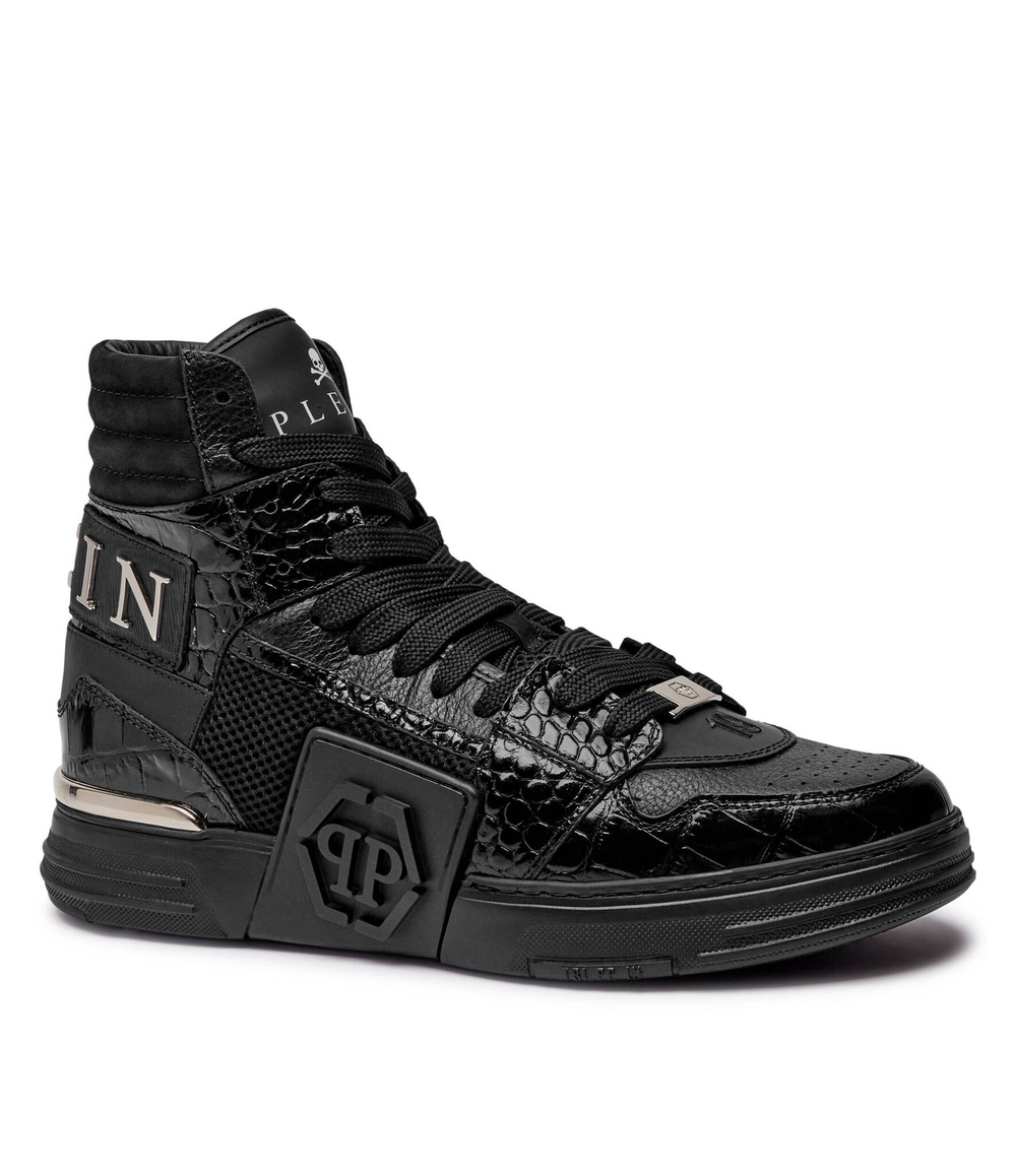 Кожаные кроссовки Hexagon Philipp Plein - черный(MSC4012 PLE010N)