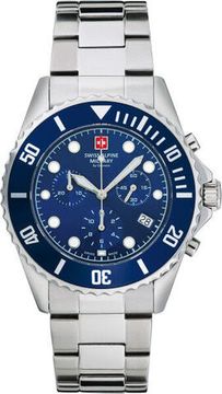 С браслетом Ручные кварцевые часы мужские Swiss Alpine Military 7053.9135