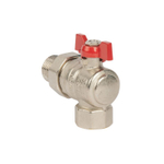 Кран шаровый со сгоном угловой 3/4" бабочка HLV