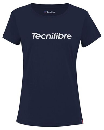 Женская теннисная футболка Tecnifibre Club Cotton Tee - небесный