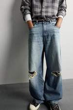 ДЖИНСЫ BAGGY С РАЗРЕЗАМИ — ZARA · 4060/450