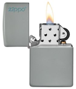 Зажигалка Zippo Classic с покрытием Flat Grey серая глянцевая (49452ZL)