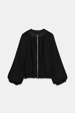 ПЛИССИРОВАННАЯ КУРТКА С ВОЛАНАМИ — ZARA
