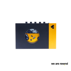 We Are Rewind Cassette Player Black & Yellow