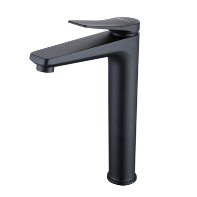 смеситель раковина LEMARK Bronx высокий, монолитный, черный LM3709BL