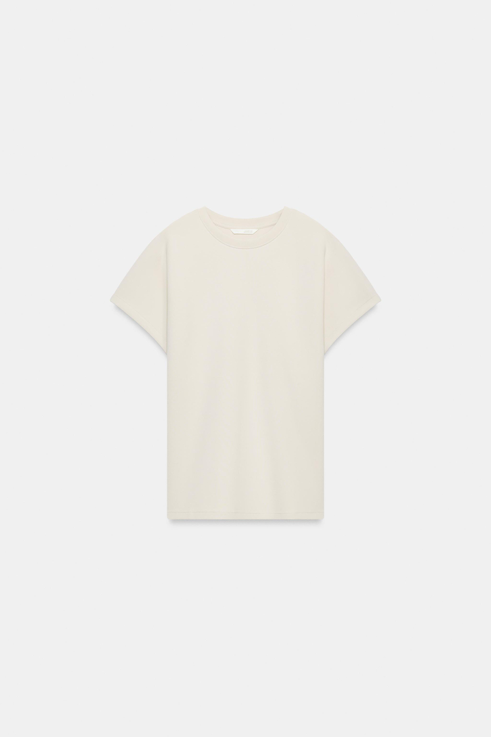 ФУТБОЛКА ИНТЕРЛОК С КОРОТКИМИ РУКАВАМИ — ZARA