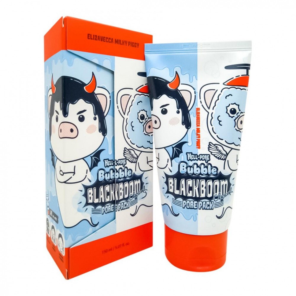 Кислородная маска для очищения пор (Bubble blackboom pore pack) Elizavecca | Элизавекка 150мл