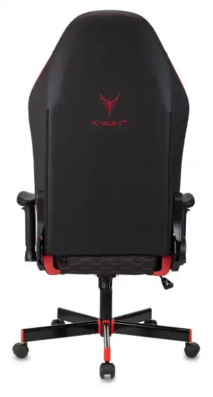 Кресло игровое Knight Neon черный/красный соты экокожа с подголов. крестов. металл