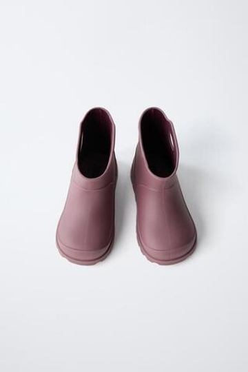 ZARA РЕЗИНОВЫЕ САПОГИ, РОЗОВЫЙ