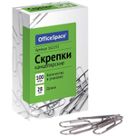 Скрепки канц. 28мм, 100шт, карт уп. (Спейс)