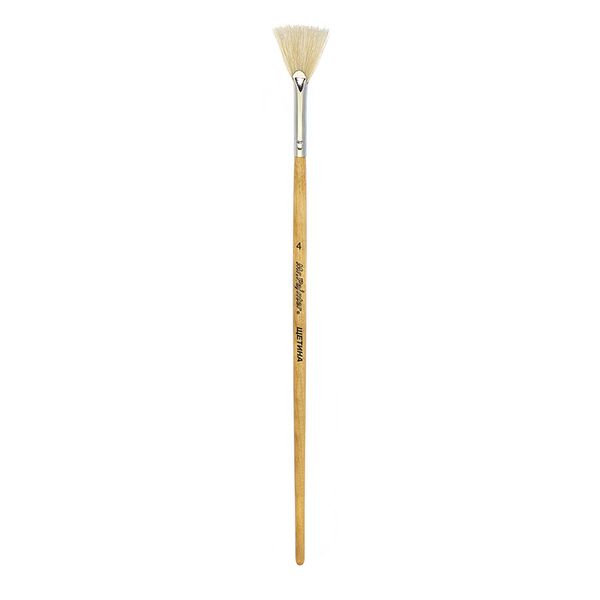 Кисть щетина №04 веерная, 5 шт, короткая ручка, 04, Mr.Painter BBW 132-04