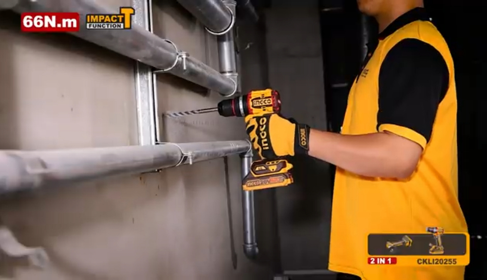 Набор шуруповерт и угловая шлифовальная машина мини ( УШМ ) INGCO CKLI20255 INDUSTRIAL 20 В