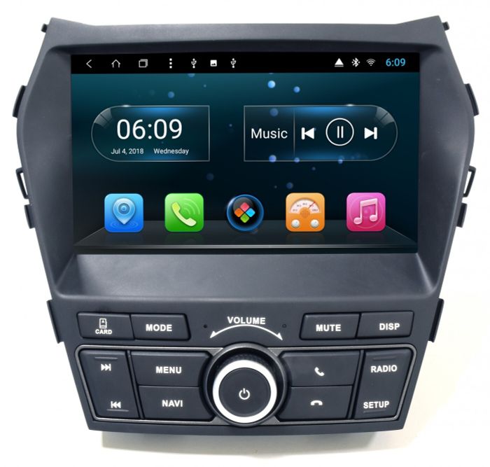 Магнитола для Hyundai Santa Fe 2012-2018 ( без отдельного экрана климата) - Kuberg KR-9235-S10 Android 10, Быстрая, SIM-слот