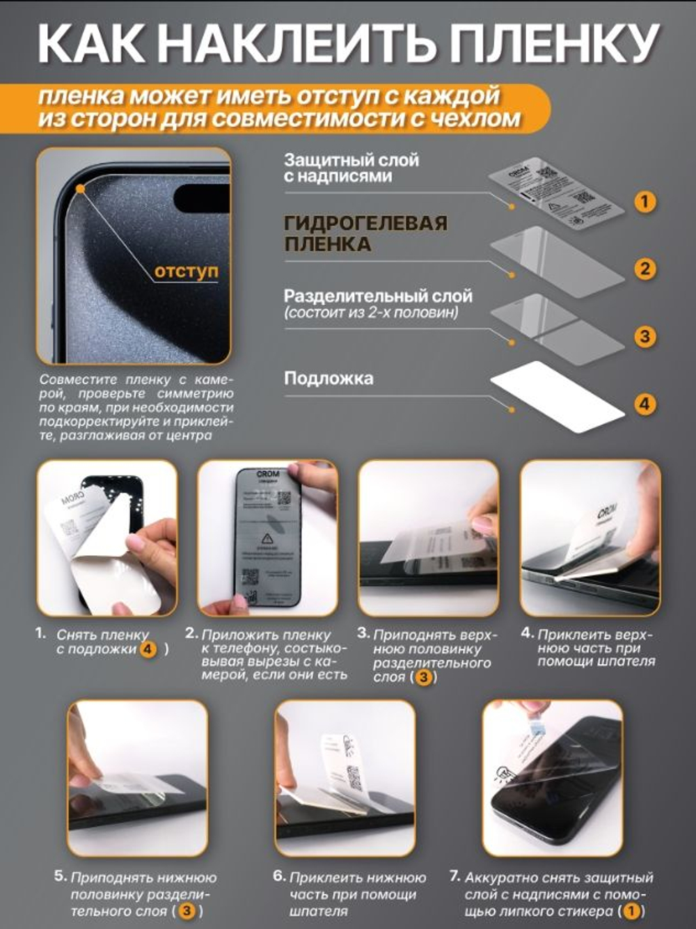 Гидрогелевая МАТОВАЯ пленка на HONOR 300 / на экран