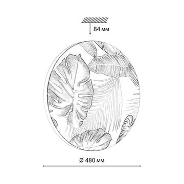Настенно-потолочный светильник 76W 3000-6000К 7748/ELN белый/зеленый Pale Floren Sonex