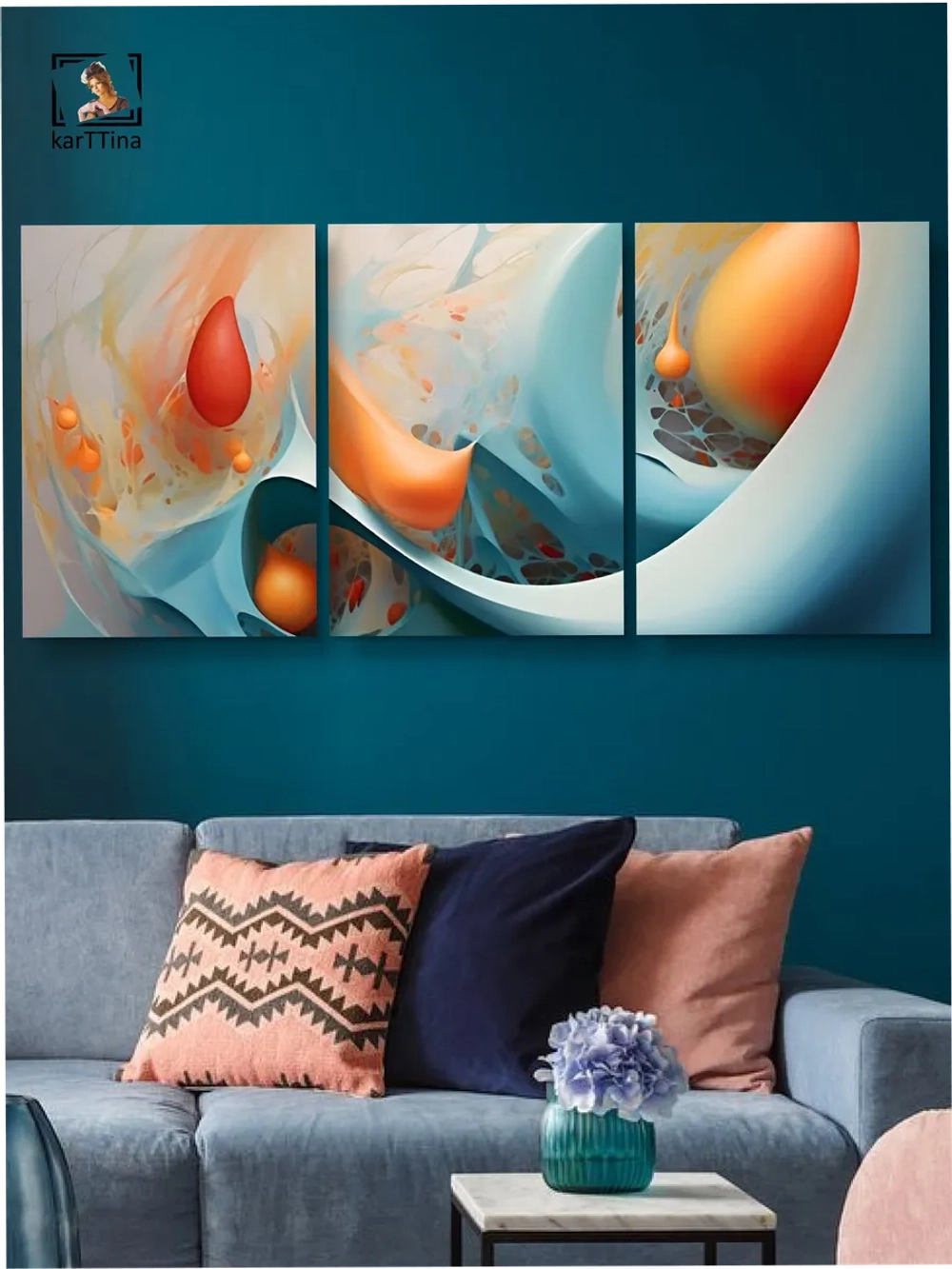 Картина Связь форм модульная 50x70см 3шт.
