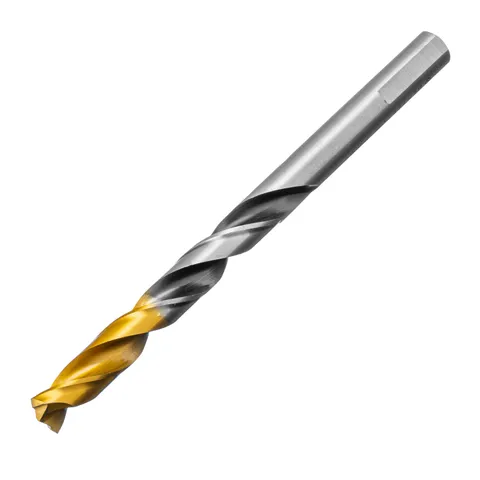 Сверло спиральное по металлу 9 x 125мм, Р6М5, Golden Tip, многогранная заточка Denzel