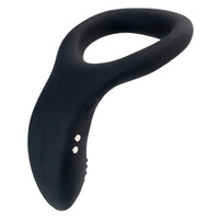 Черное эрекционное виброкольцо с управлением через приложение Lovense Diamo Vibrating Cock Ring Black