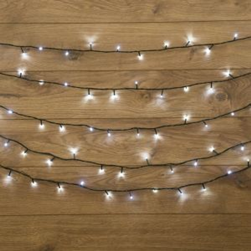 Гирлянда "Твинкл Лайт" 10 м, темно-зеленый ПВХ, 80 LED, цвет белый