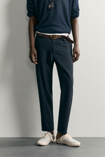 КОМФОРТНЫЕ БРЮКИ ЧИНОС ИЗ РЕЛЬЕФНОЙ ТКАНИ — ZARA