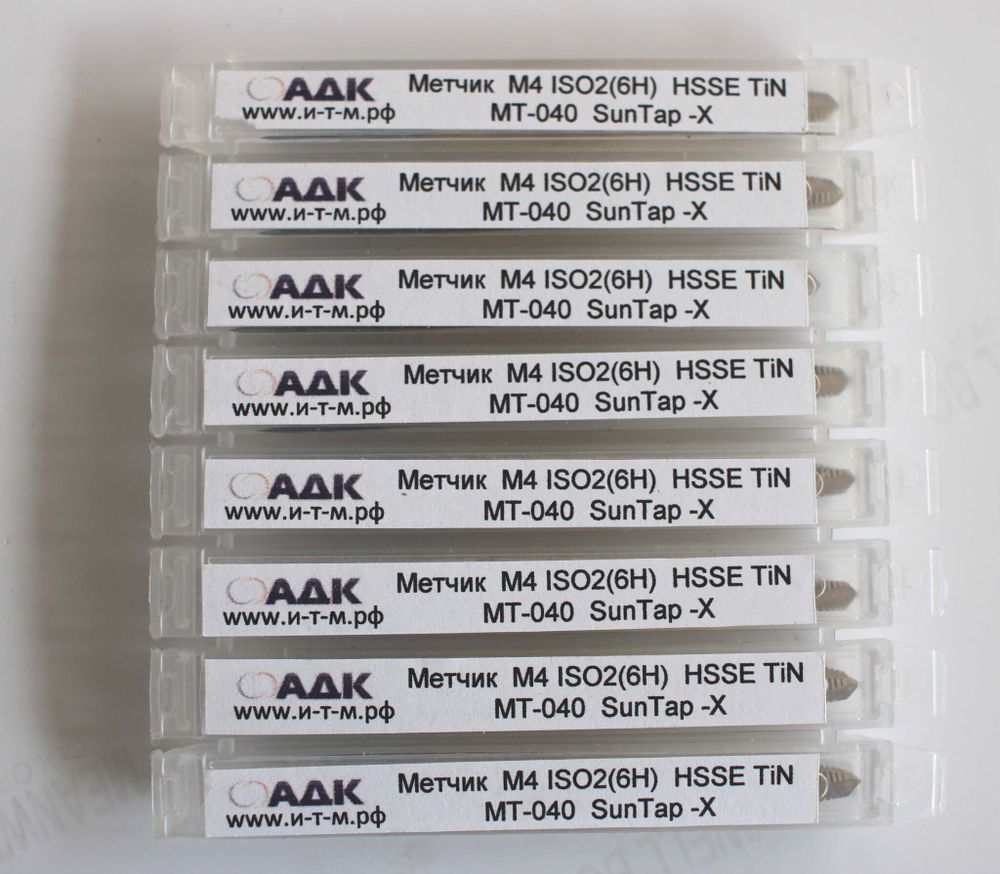 Метчик M4 DIN371 ISO2(6H) HSSE TiN MT-040 SunTap -X