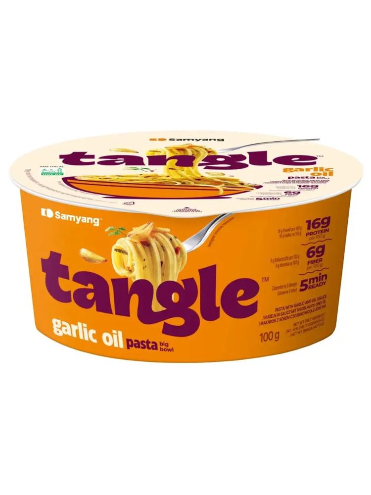 Лапша чесночная Samyang Tangle Garlic Oil стакан 100 г x 4 шт