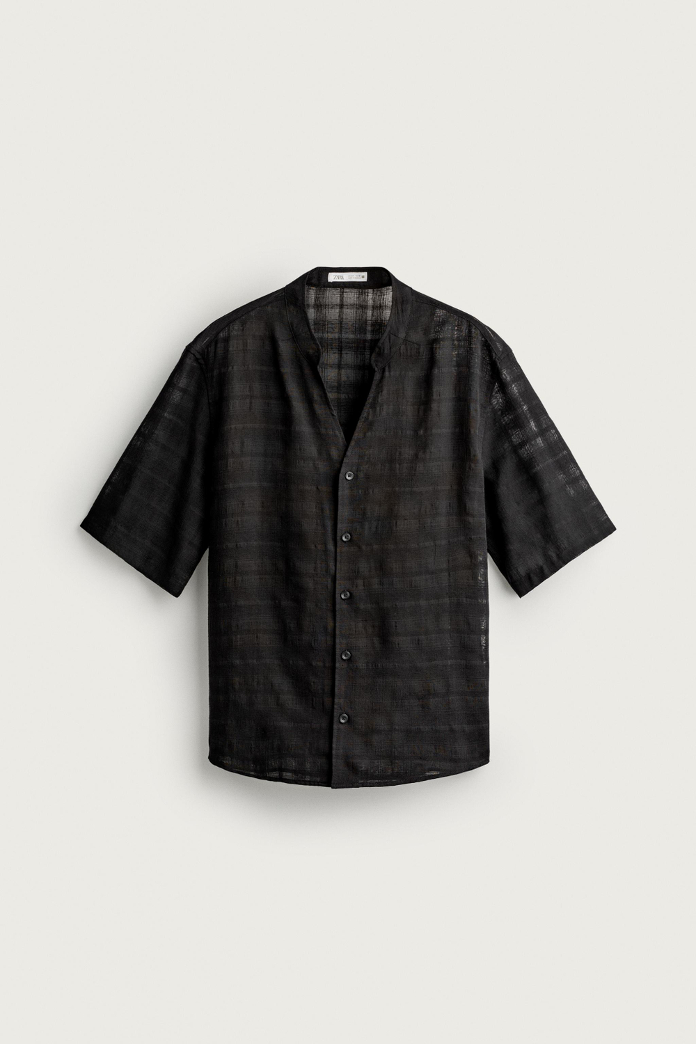 ПОЛУПРОЗРАЧНАЯ РУБАШКА JACQUARD В КЛЕТКУ — ZARA