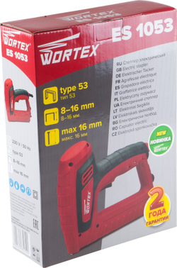 Скобогвоздезабивной пистолет Wortex Пистолет скобозабивной WORTEX ES 1053 (ES105300011) красный